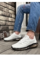 Ayakkabium Bağcıklı Hakiki Deri Beyaz Balon Yüksek Taban Günlük Sneakers Casual Tarz Erkek Ayakkabı MHN-AY4768