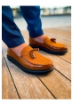 MHN002 RST Loafer Verniciata Erkek Ayakkabı TABA